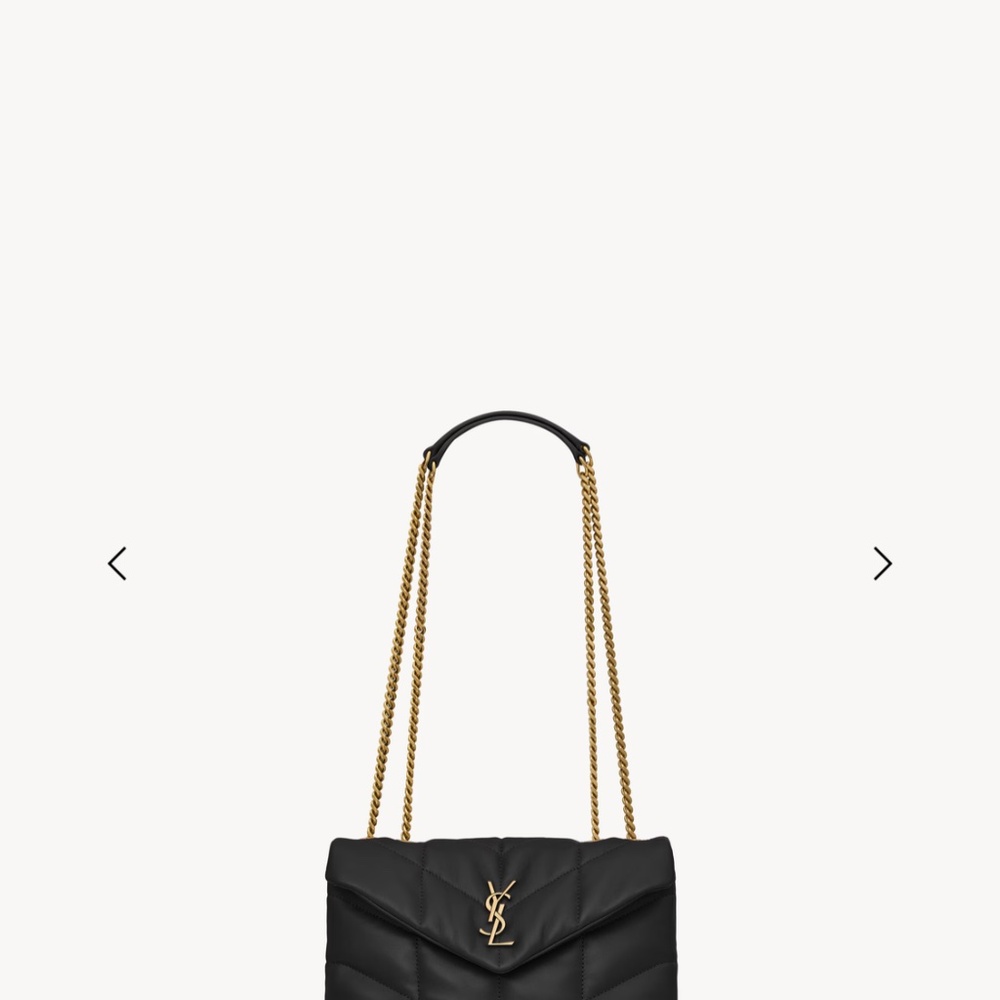 Yves Saint Laurent Black and Gold Quilted Shoulder Bag - Picture 7 of 10